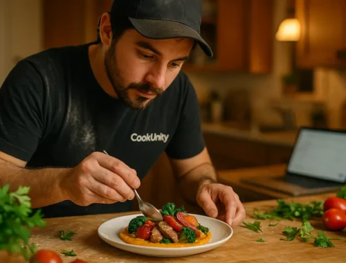 CookUnity chefs plated meals arranged for home dining