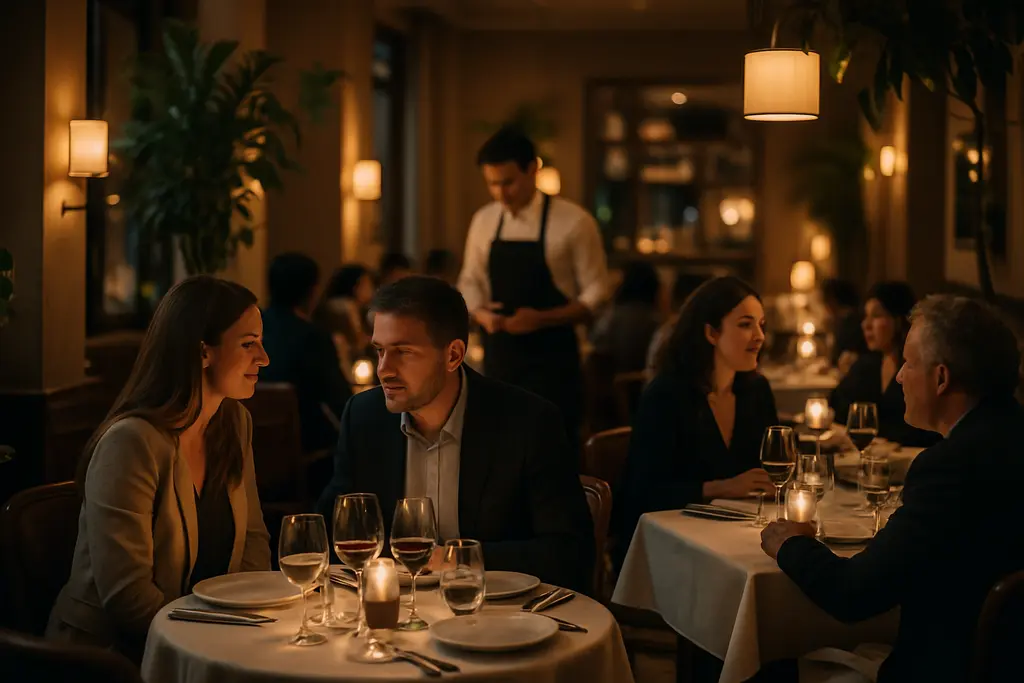 Hudson Valley dining room showing culinary trends 2026 through warm lighting and clean tables
