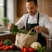 personal chef costs planning sheet beside coffee and plated dinner ingredients