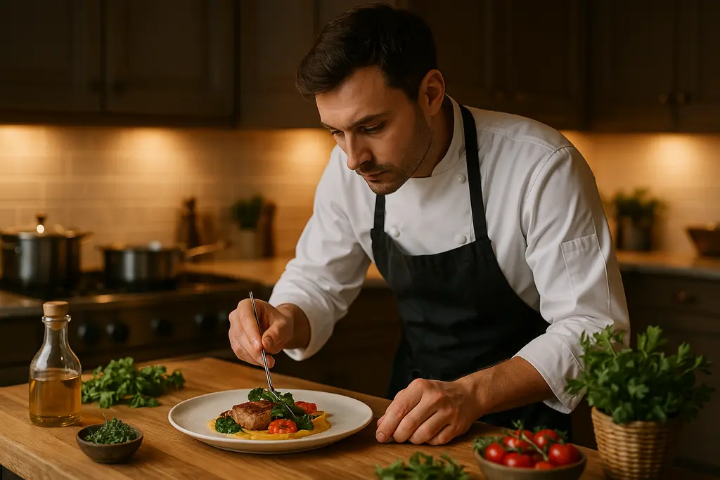 Private Chef Salaries story with a home dining table, coffee cups, and plated courses in the Hudson Valley