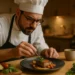 Private Chef Services setup with plated dinner and coffee cups on a home table