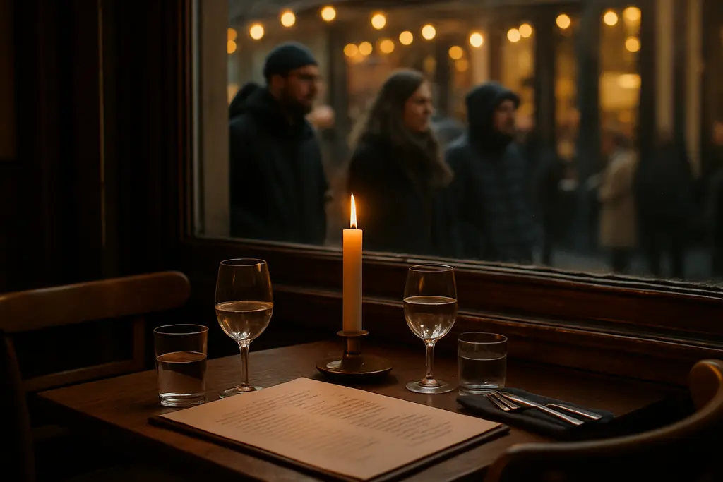 Prime Time Reservations at a warmly lit Hudson Valley dining room table