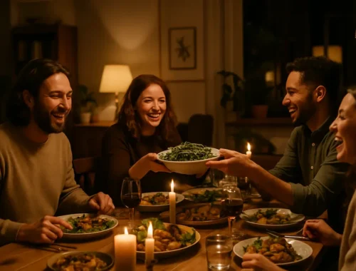 group dining table set for a larger Hudson Valley restaurant gathering