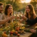 Local Seasonal Dining table with market vegetables and coffee in the Hudson Valley