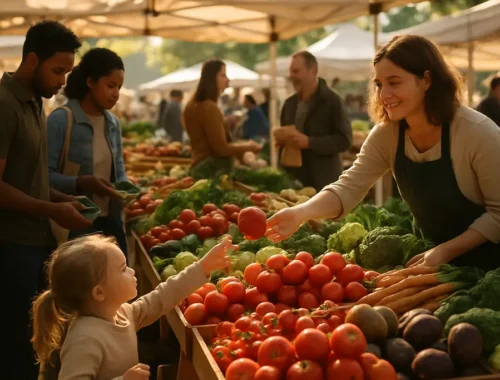 Local sourcing transparency shown through a seasonal restaurant table setting