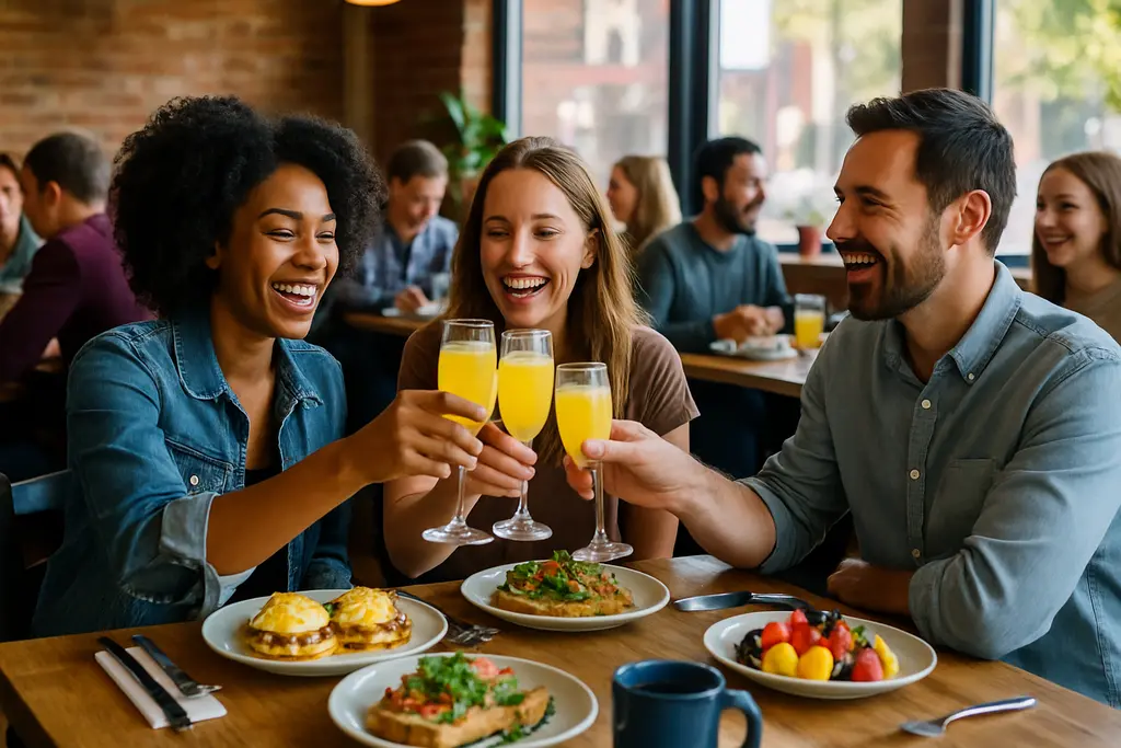 Longmont Restaurant Week brunch table with coffee, juice, and morning plates