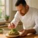 personal chef questions for a brunch table set with coffee, fruit, and serving plates